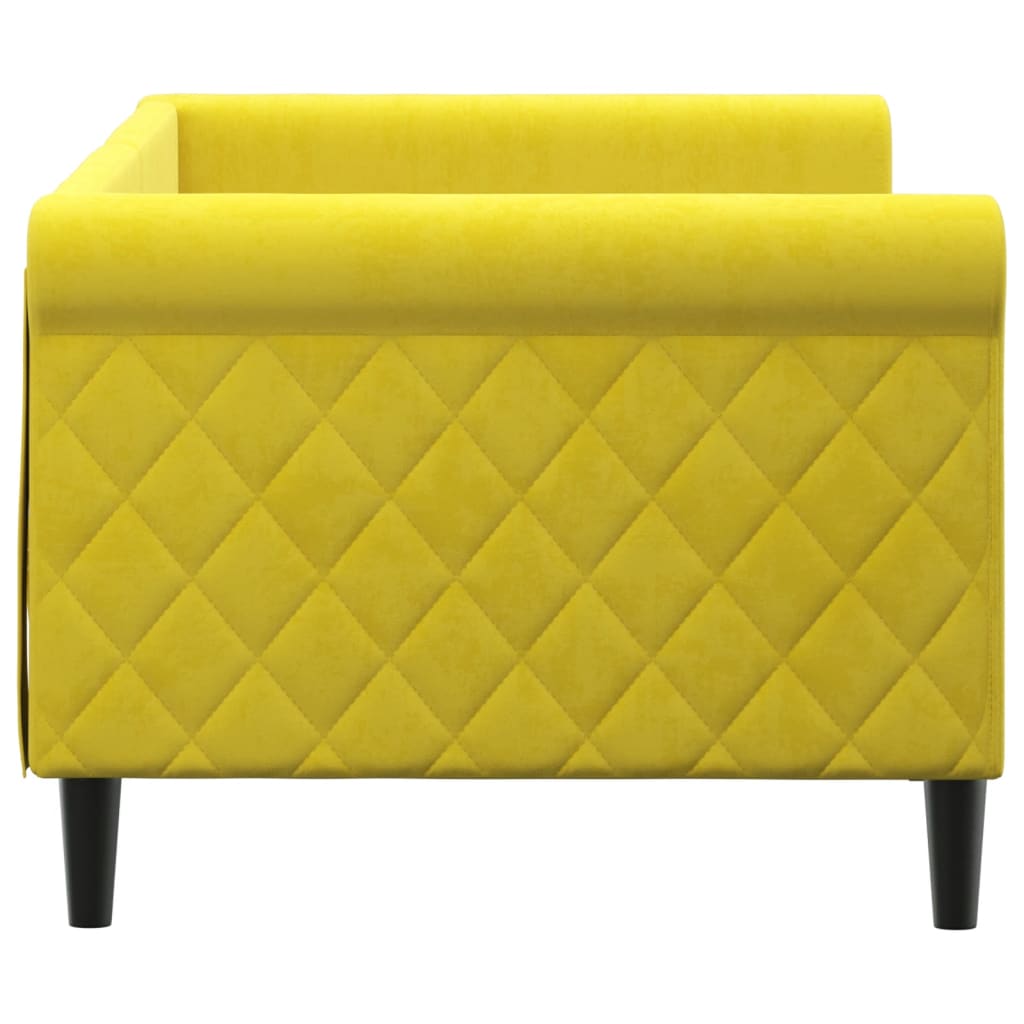 Lit de repos sans matelas jaune 80x200 cm velours - XIOS