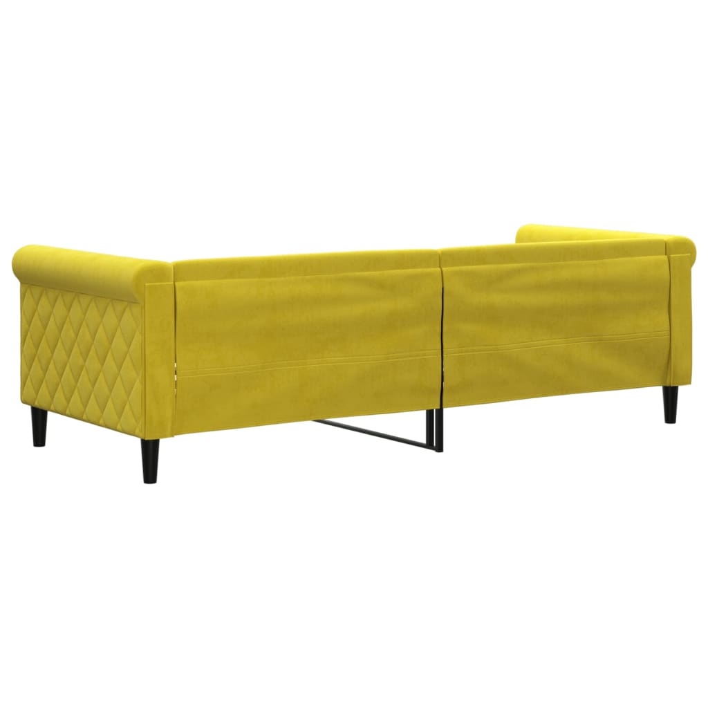 Lit de repos sans matelas jaune 80x200 cm velours - XIOS