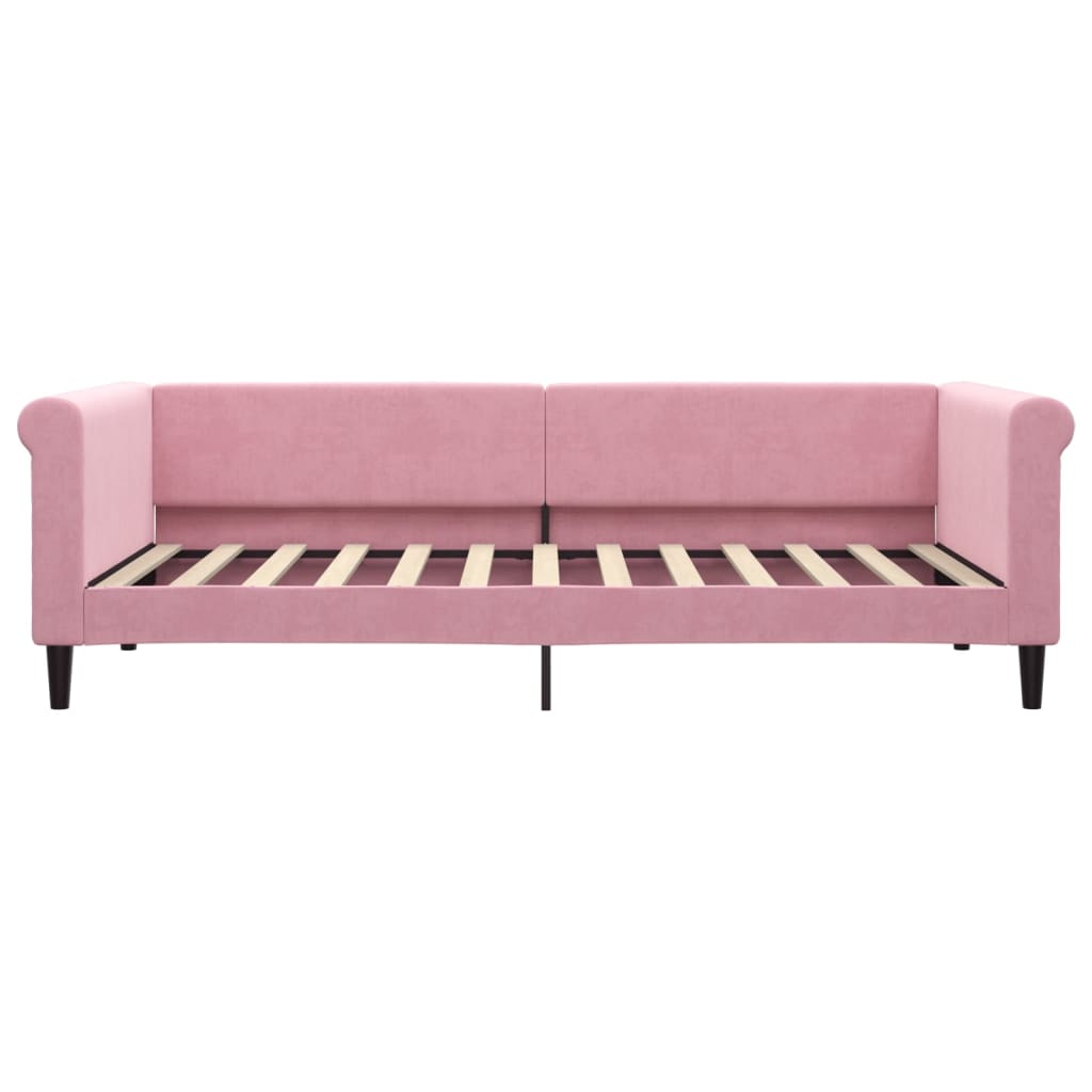 Lit de repos sans matelas rose 90x200 cm velours - XIOS