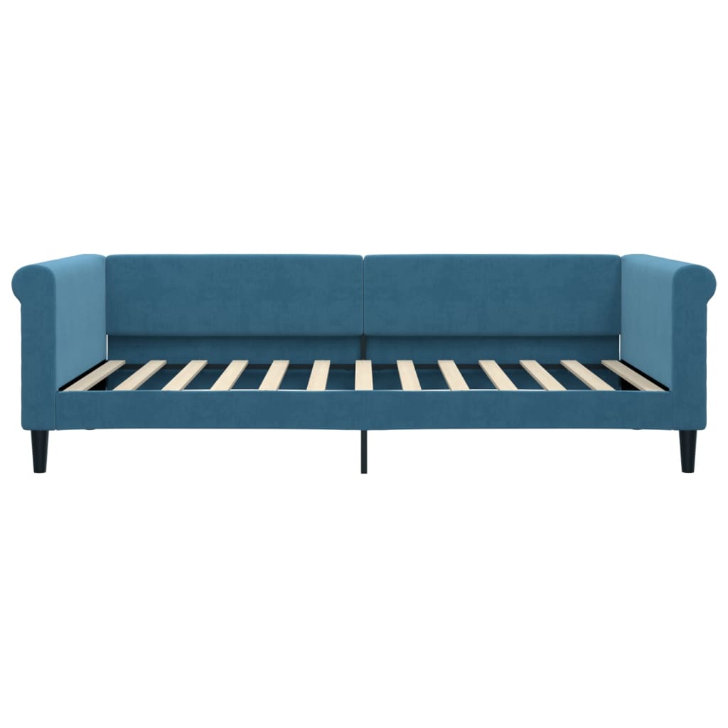 Lit de repos sans matelas bleu 100x200 cm velours - XIOS