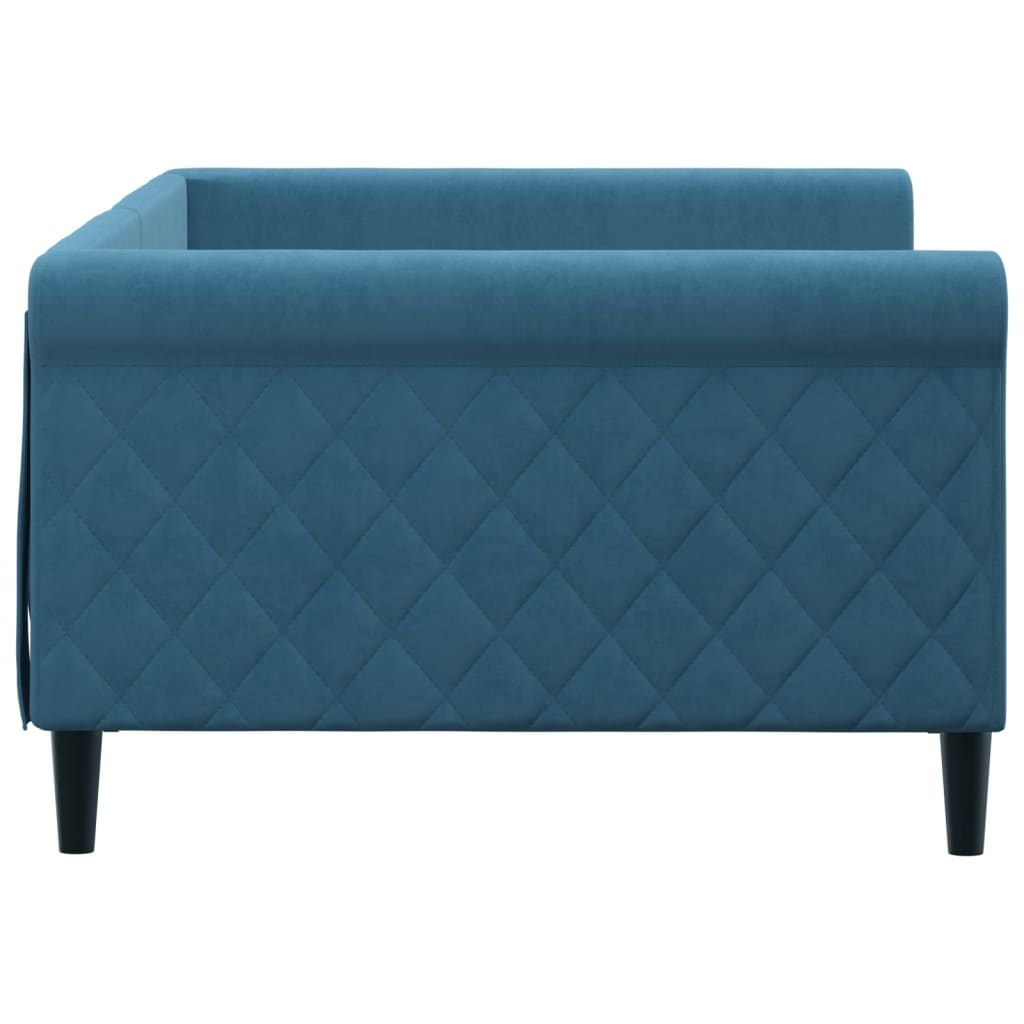 Lit de repos sans matelas bleu 100x200 cm velours - XIOS