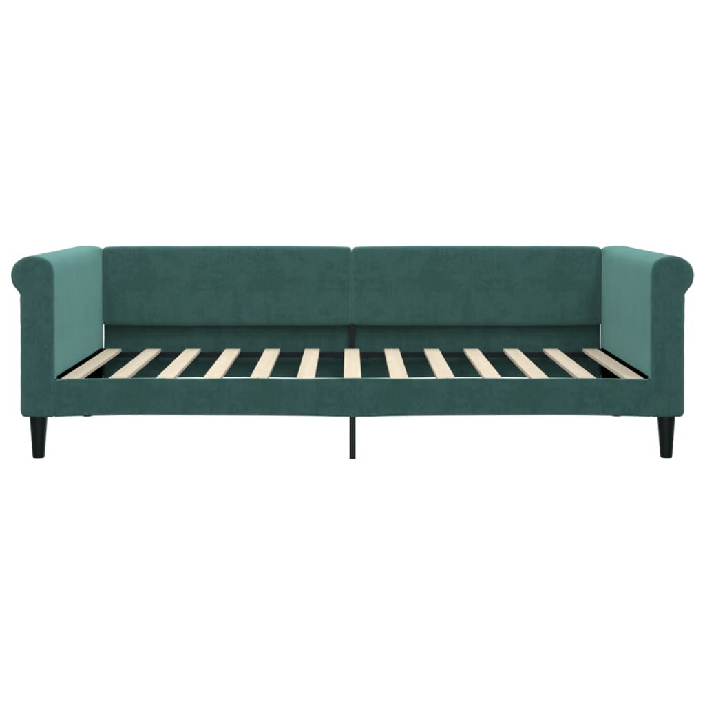 Lit de repos sans matelas vert foncé 100x200 cm velours - XIOS