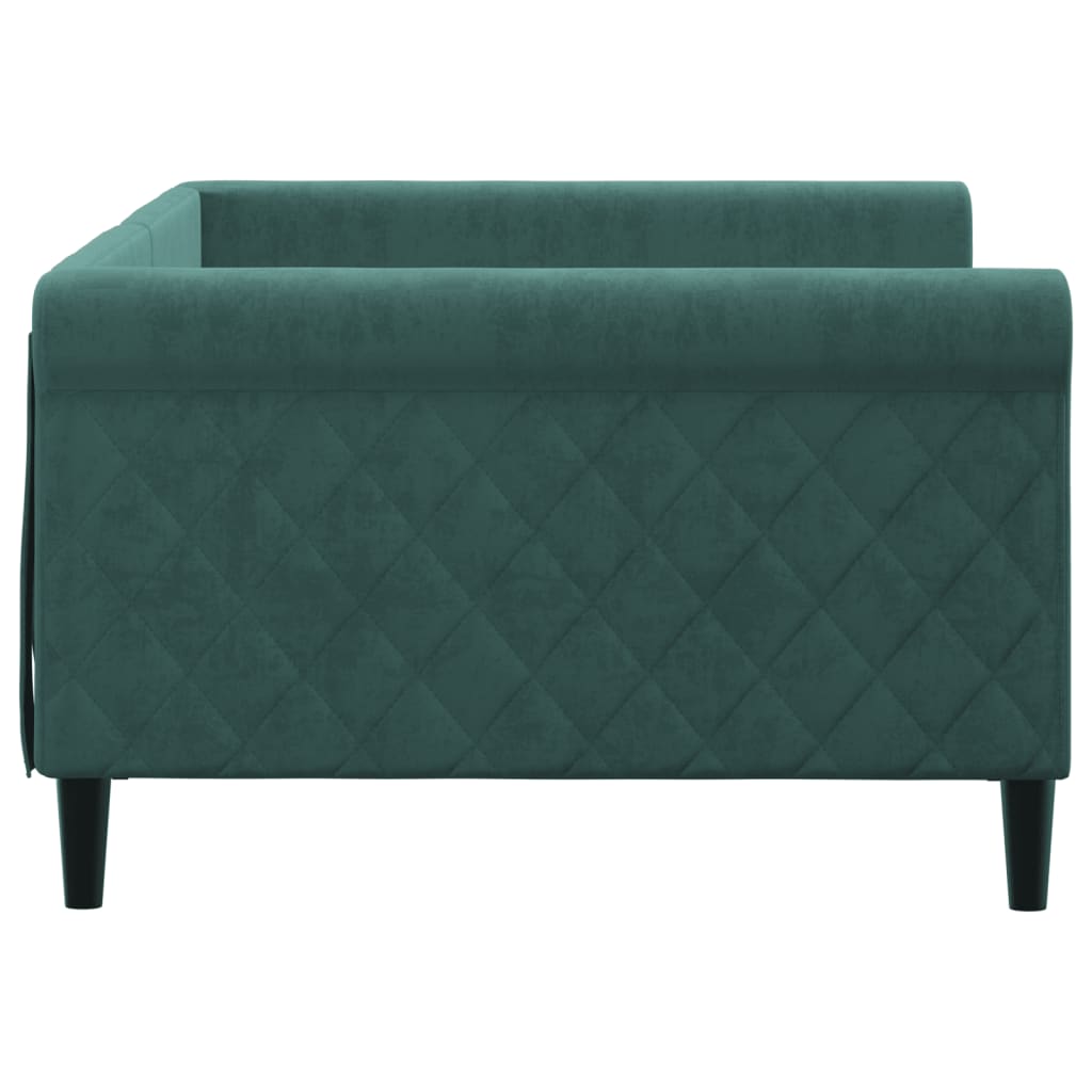 Lit de repos sans matelas vert foncé 100x200 cm velours - XIOS