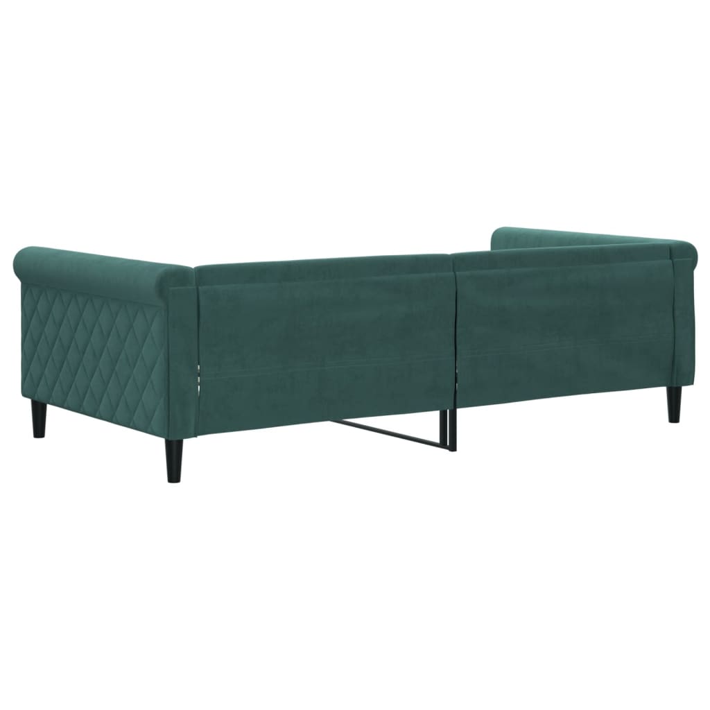 Lit de repos sans matelas vert foncé 100x200 cm velours - XIOS