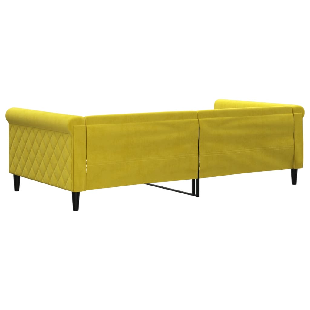 Lit de repos sans matelas jaune 100x200 cm velours - XIOS