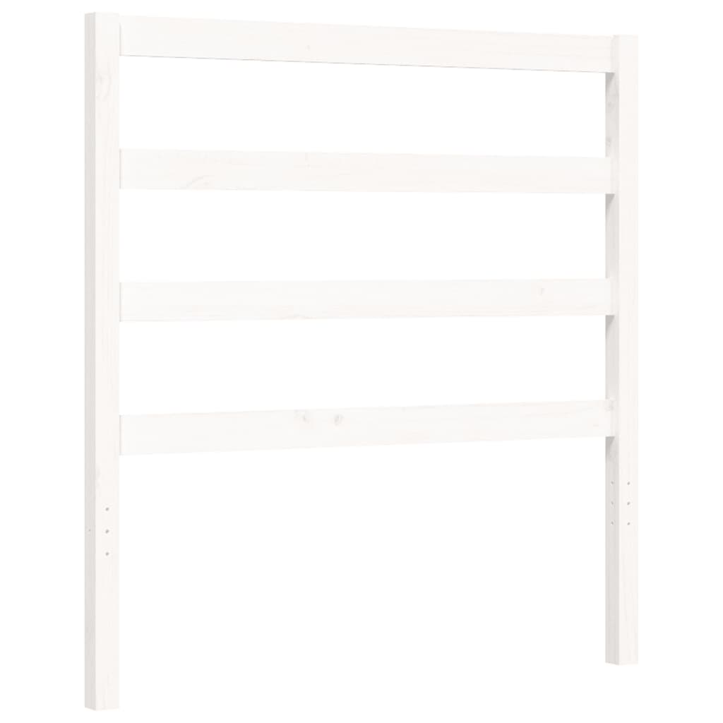 Cadre de lit sans matelas blanc bois de pin massif - XIOS