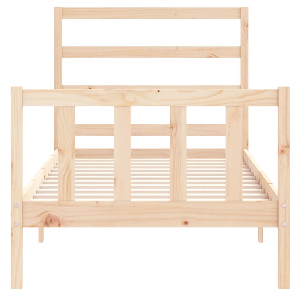 Cadre de lit sans matelas 90x200 cm bois de pin massif - XIOS