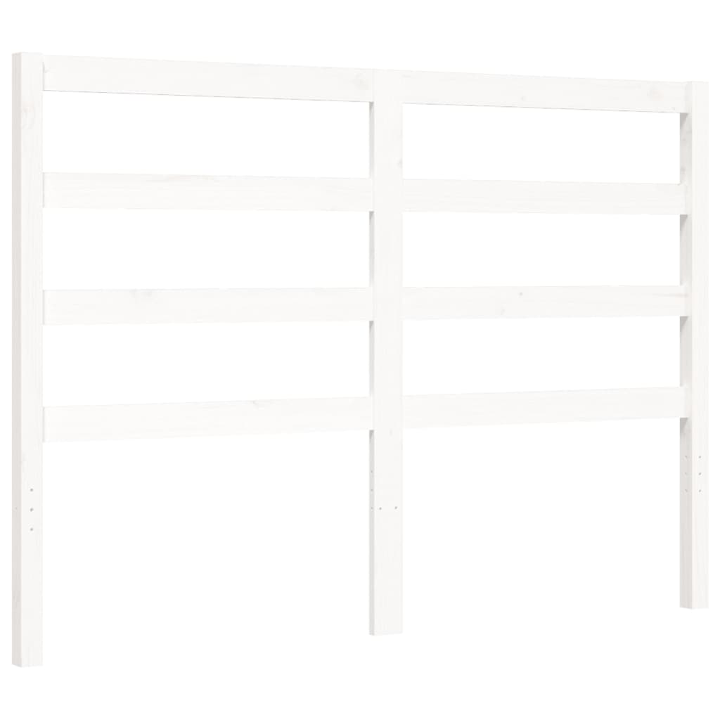Cadre de lit sans matelas blanc 160x200 cm bois de pin massif - XIOS