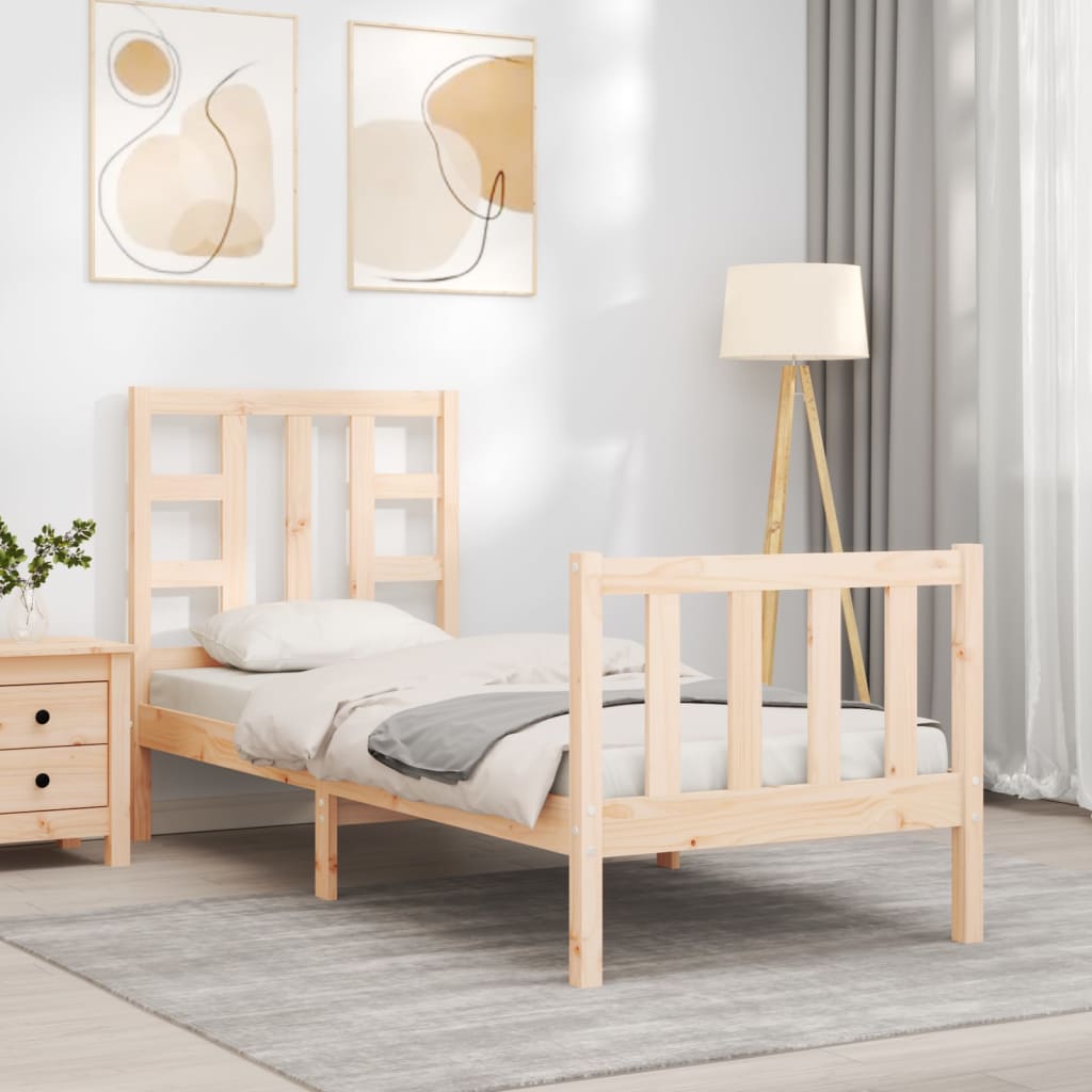 Cadre de lit sans matelas bois de pin massif - XIOS