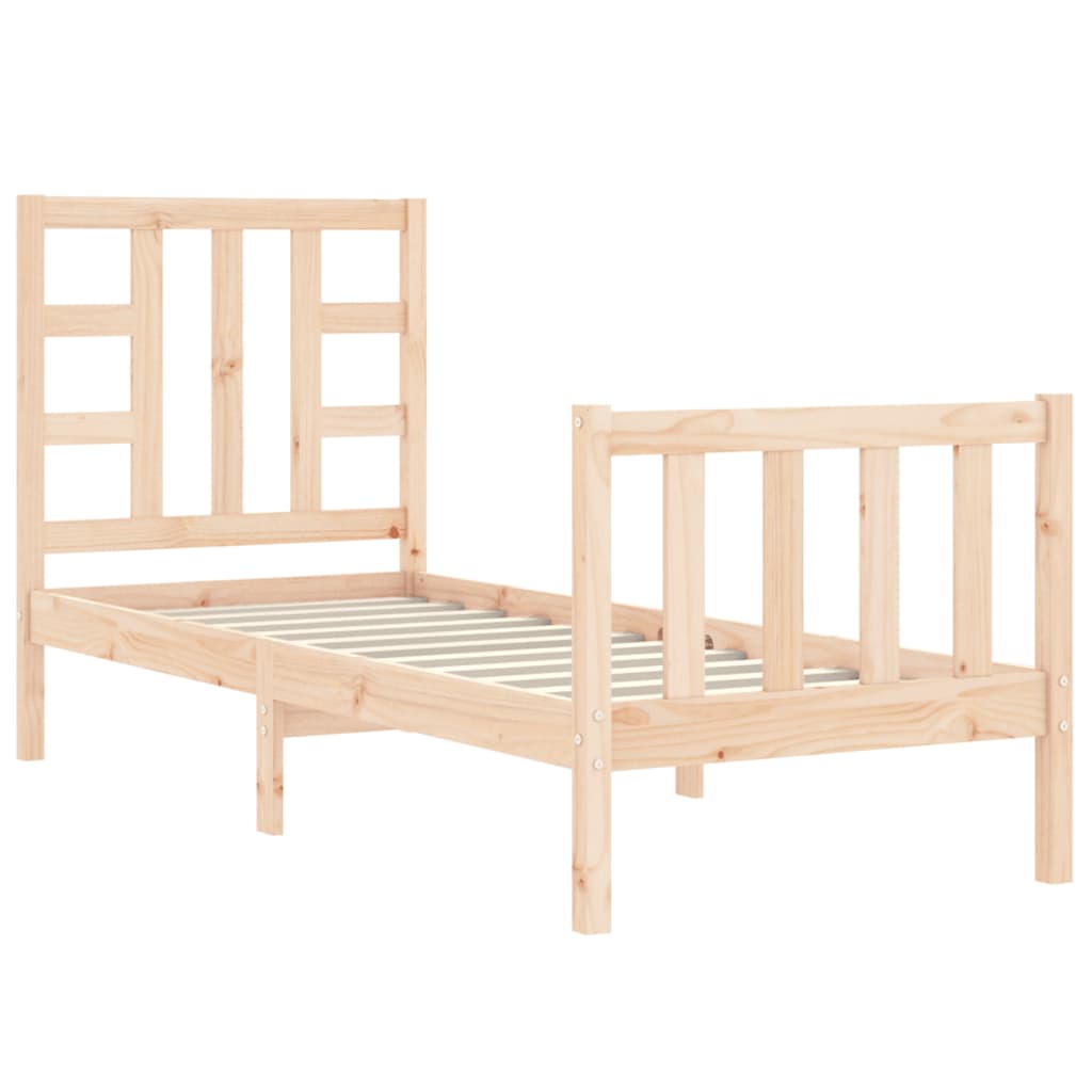 Cadre de lit sans matelas bois de pin massif - XIOS