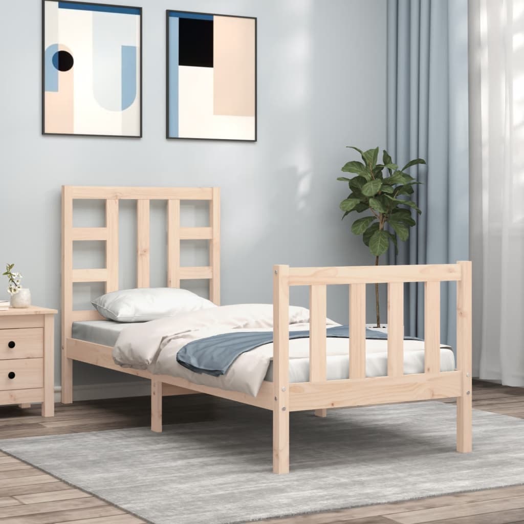 Cadre de lit sans matelas bois de pin massif - XIOS