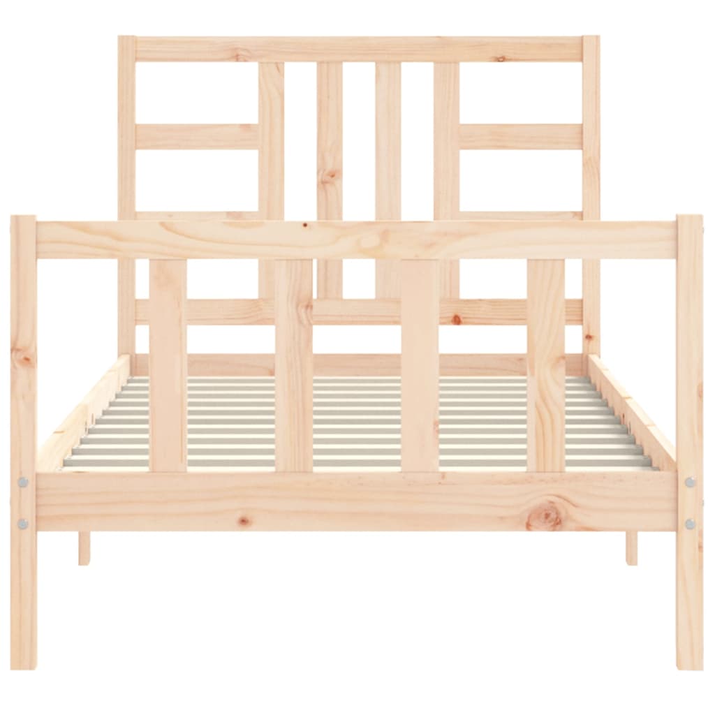 Cadre de lit sans matelas 90x190 cm bois de pin massif - XIOS