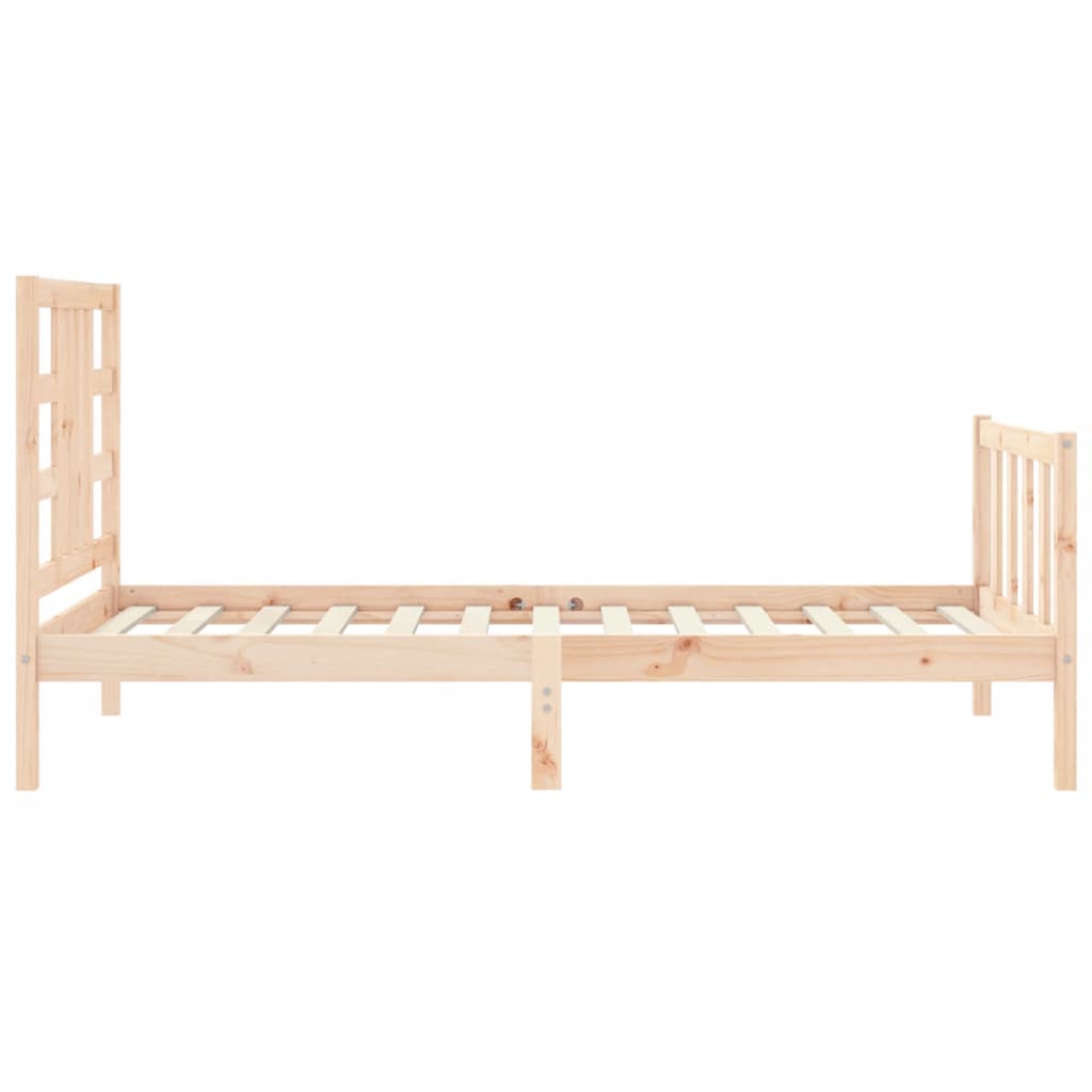 Cadre de lit sans matelas 90x190 cm bois de pin massif - XIOS