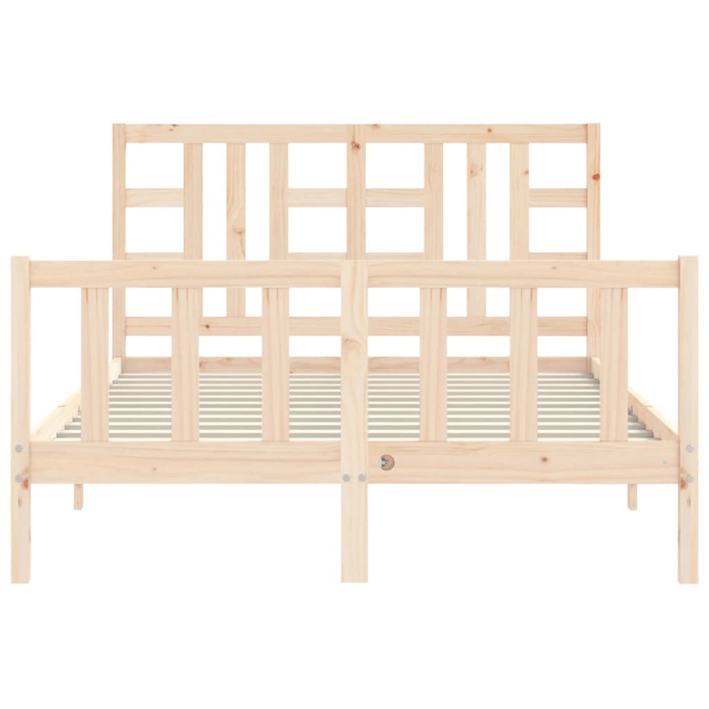 Cadre de lit sans matelas 140x190 cm bois de pin massif - XIOS