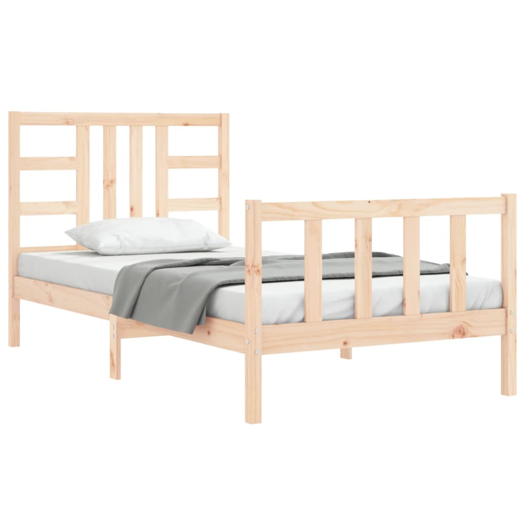 Cadre de lit sans matelas 90x200 cm bois de pin massif - XIOS