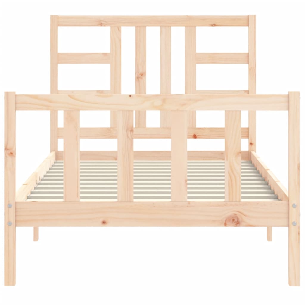 Cadre de lit sans matelas 90x200 cm bois de pin massif - XIOS