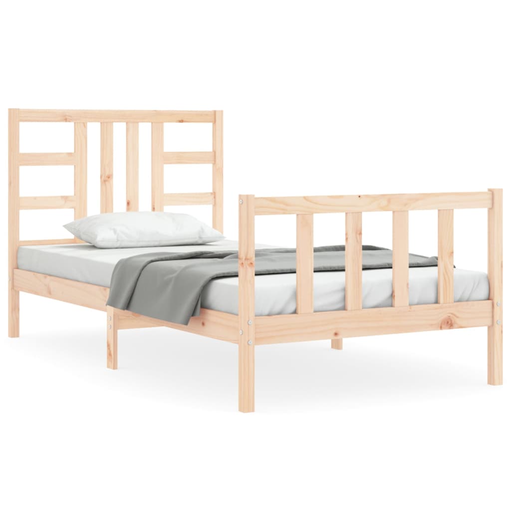Cadre de lit sans matelas 100x200 cm bois massif de pin - XIOS