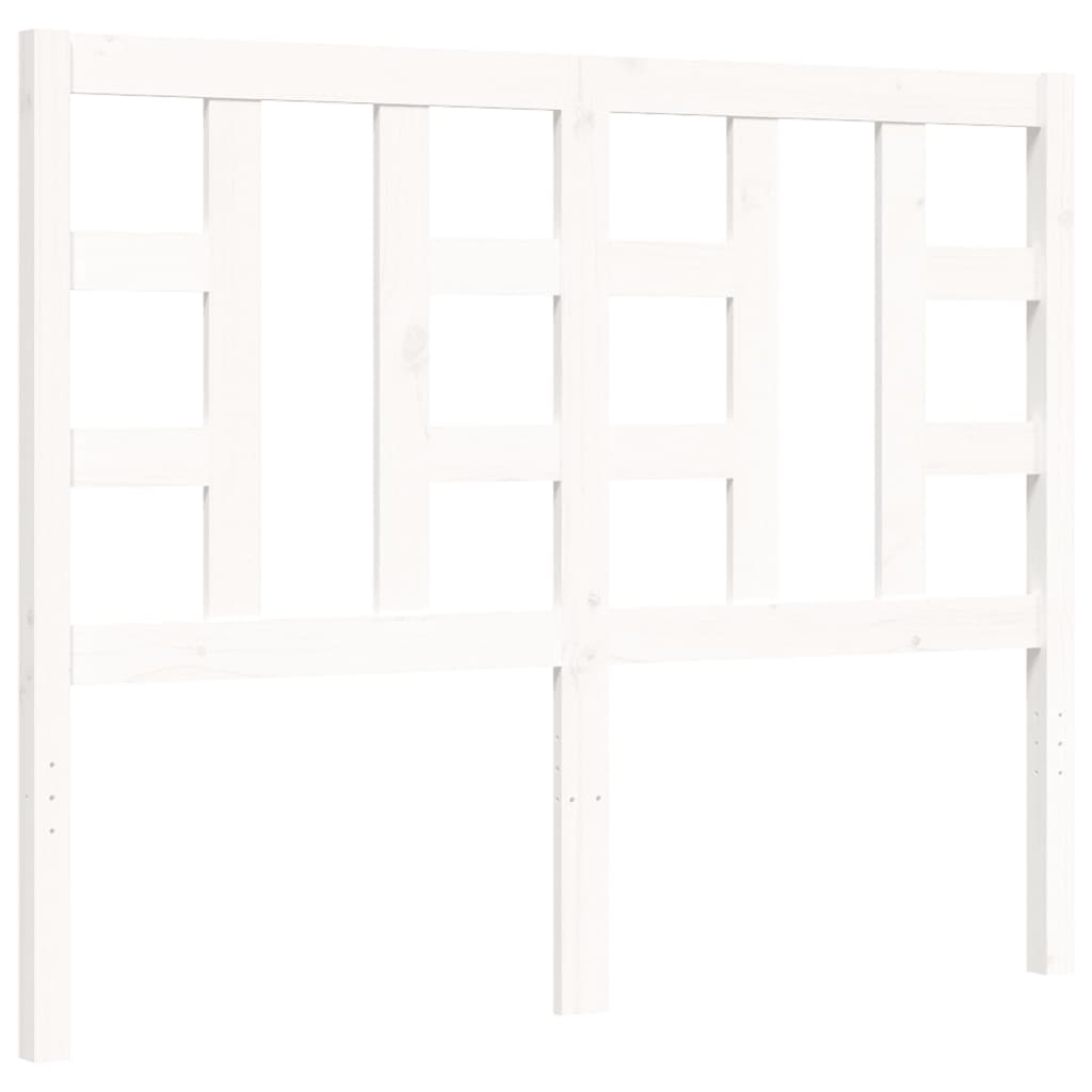 Cadre de lit sans matelas blanc 120x200 cm bois de pin massif - XIOS