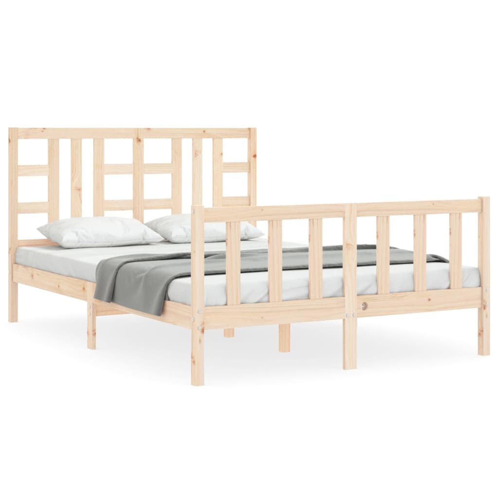Cadre de lit sans matelas 140x200 cm bois massif de pin - XIOS