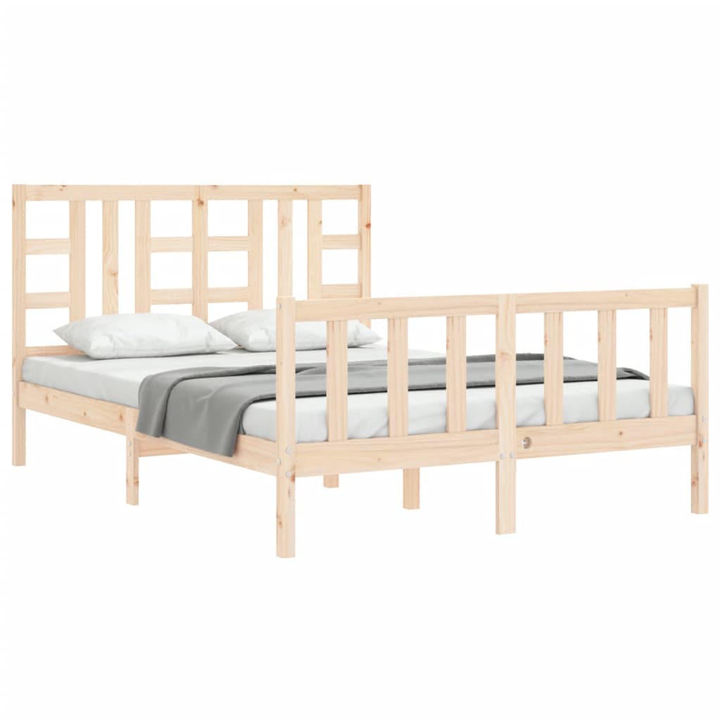 Cadre de lit sans matelas 160x200 cm bois massif de pin - XIOS