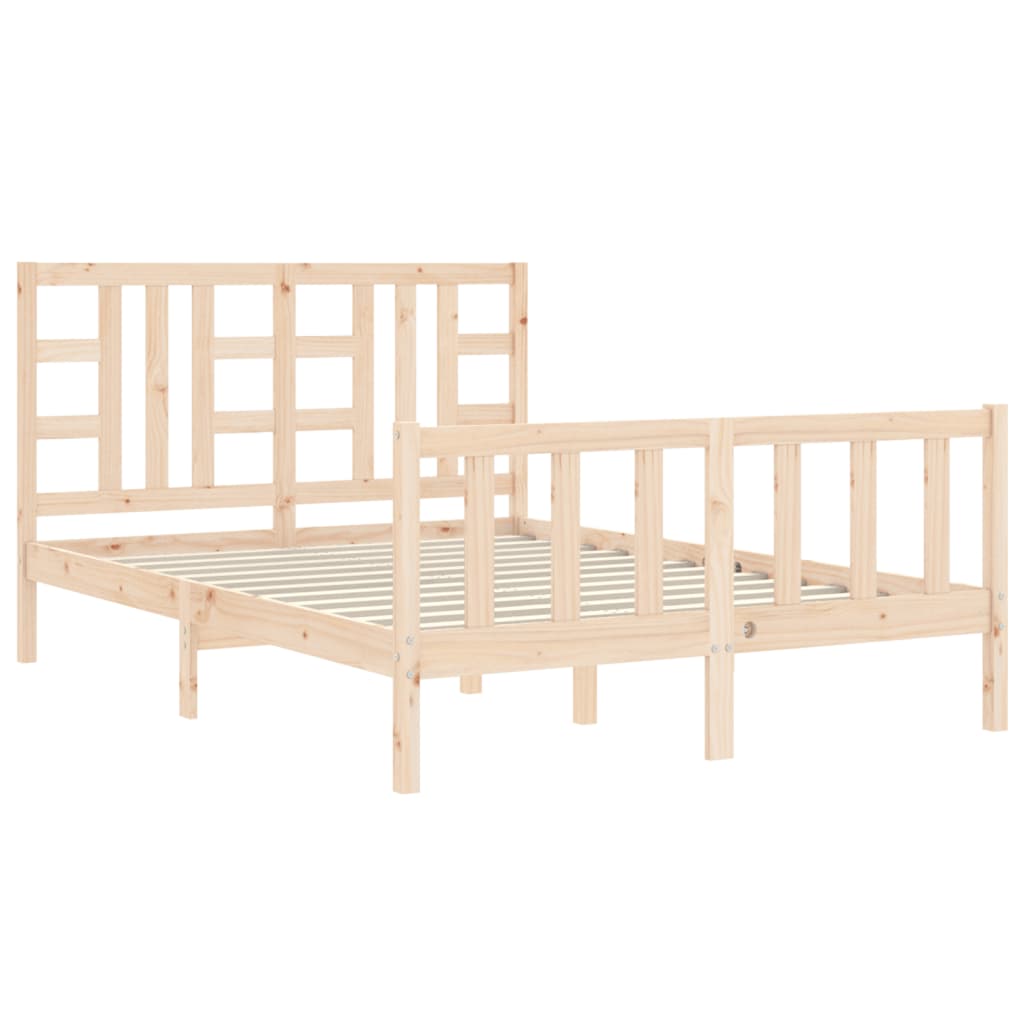 Cadre de lit sans matelas 160x200 cm bois massif de pin - XIOS