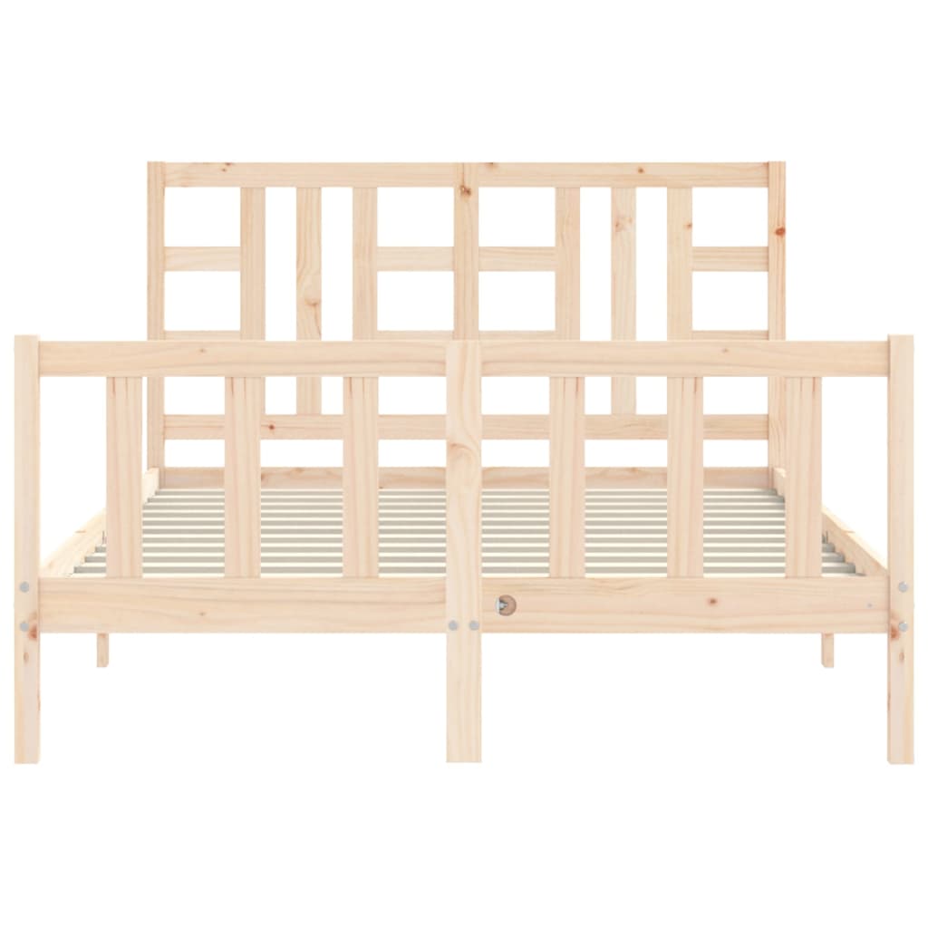 Cadre de lit sans matelas 160x200 cm bois massif de pin - XIOS