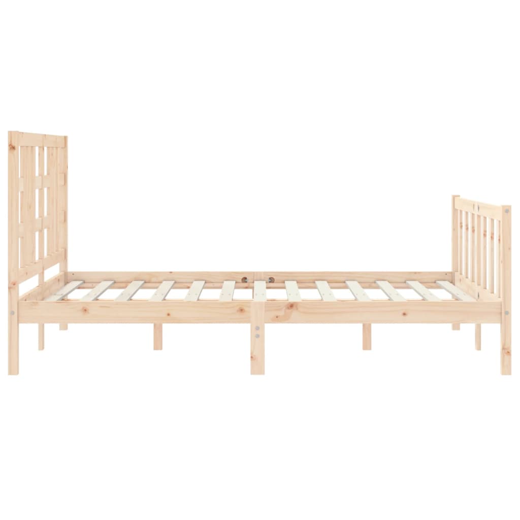 Cadre de lit sans matelas 160x200 cm bois massif de pin - XIOS