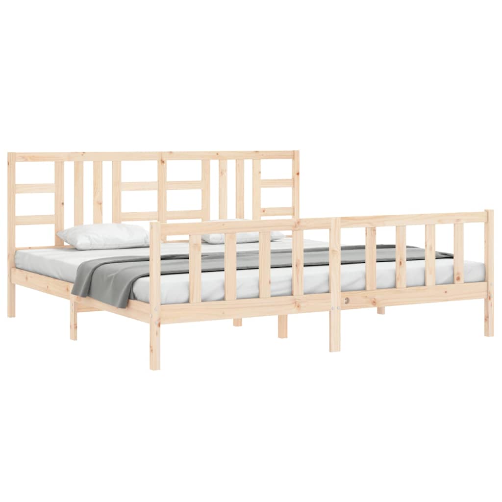 Cadre de lit sans matelas 200x200 cm bois massif de pin - XIOS