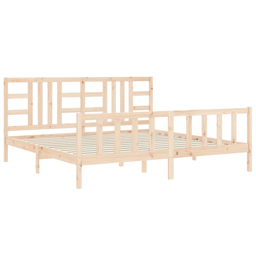 Cadre de lit sans matelas 200x200 cm bois massif de pin - XIOS