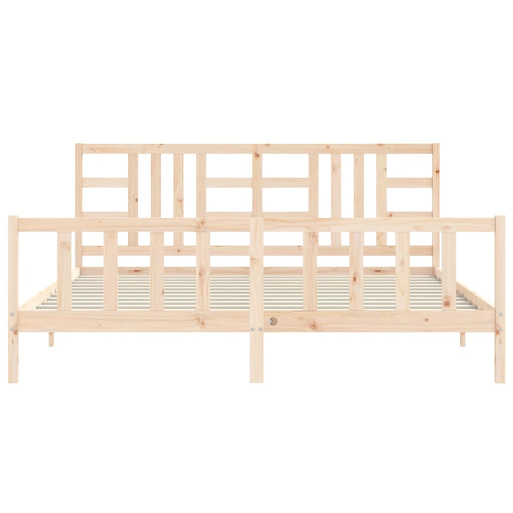 Cadre de lit sans matelas 200x200 cm bois massif de pin - XIOS