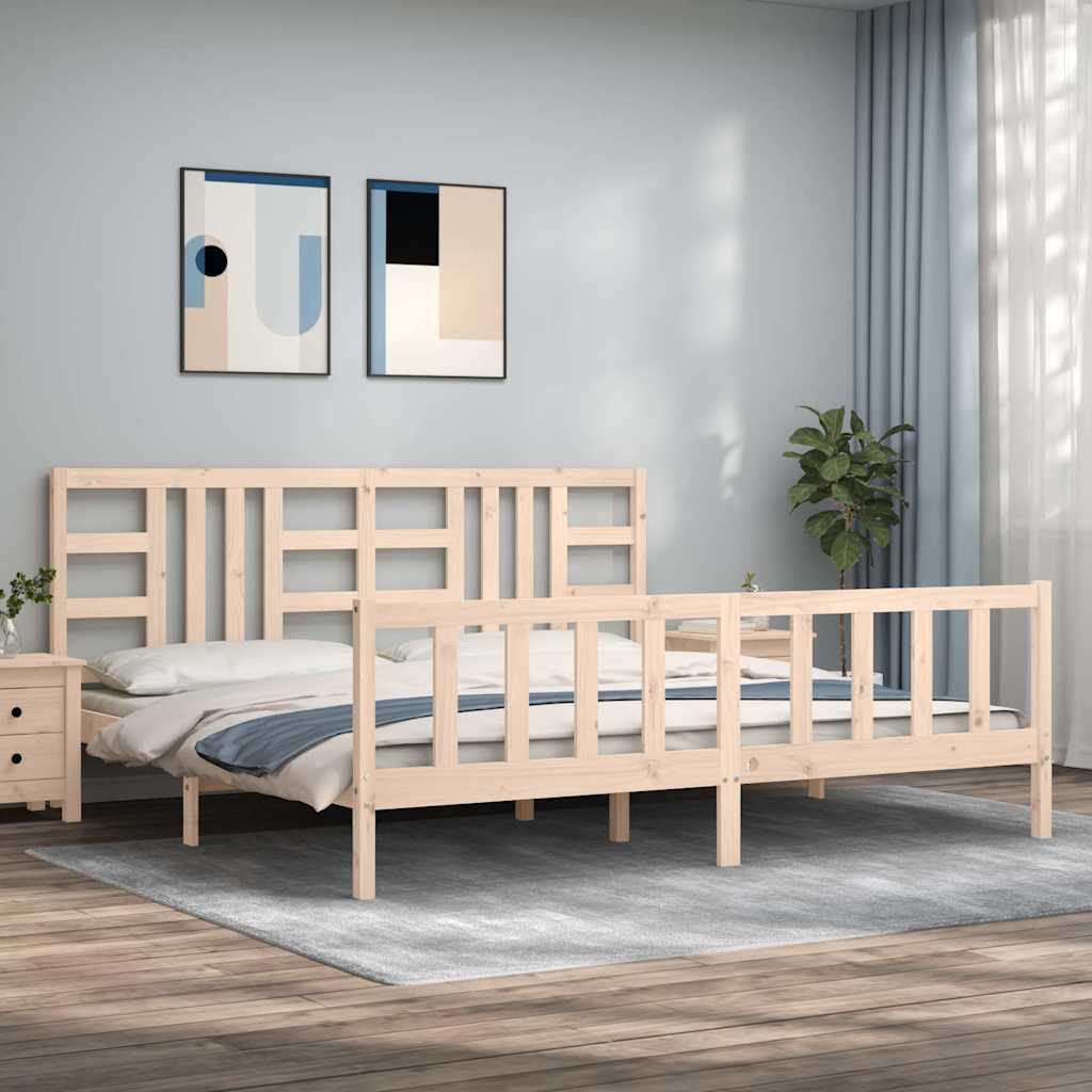 Cadre de lit sans matelas 200x200 cm bois massif de pin - XIOS