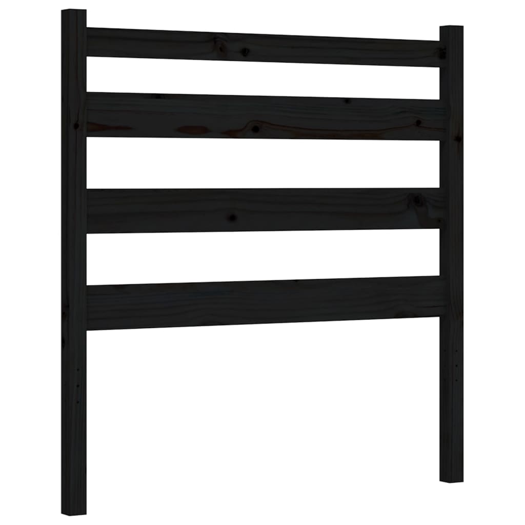 Cadre de lit sans matelas noir bois de pin massif - XIOS