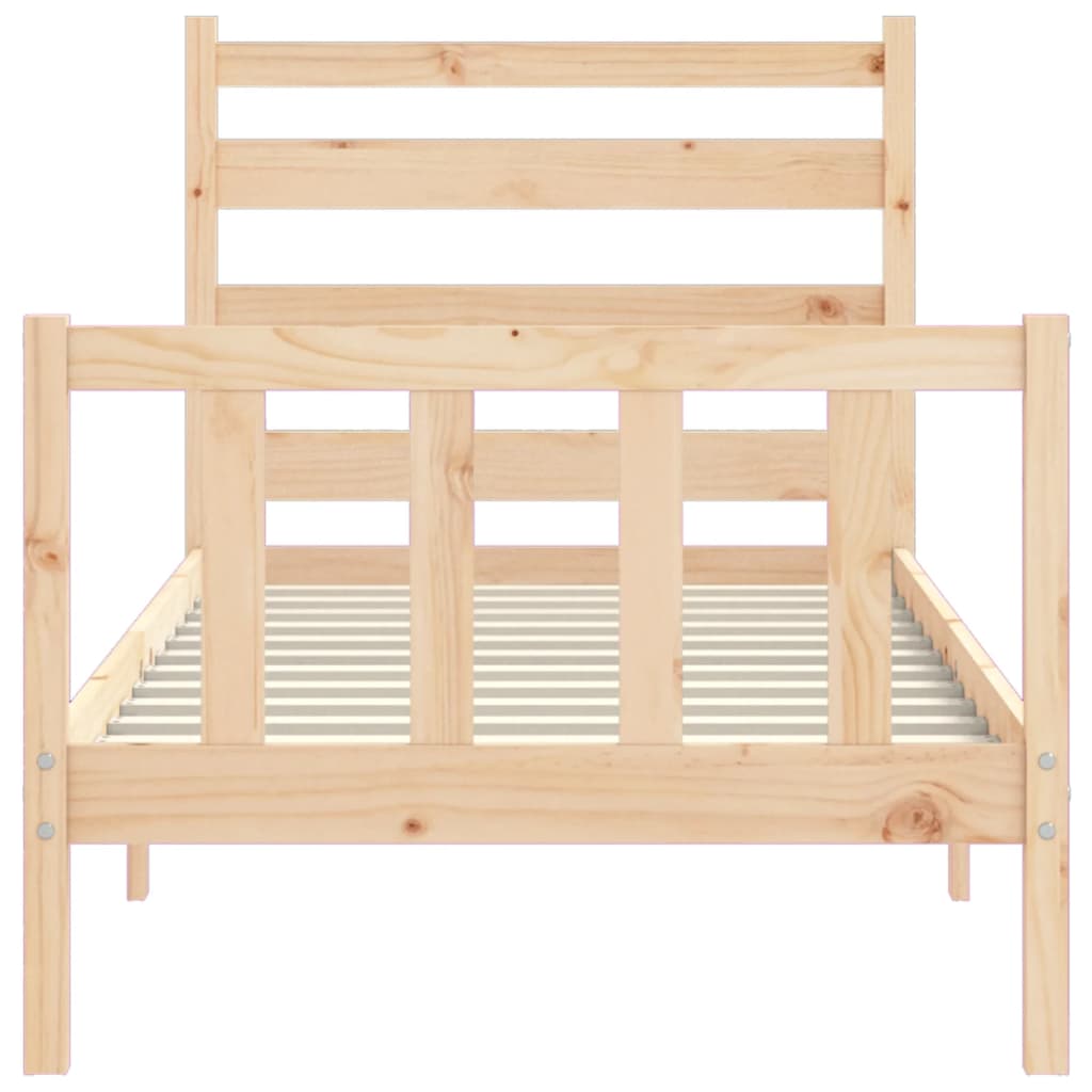 Cadre de lit sans matelas 90x200 cm bois de pin massif - XIOS