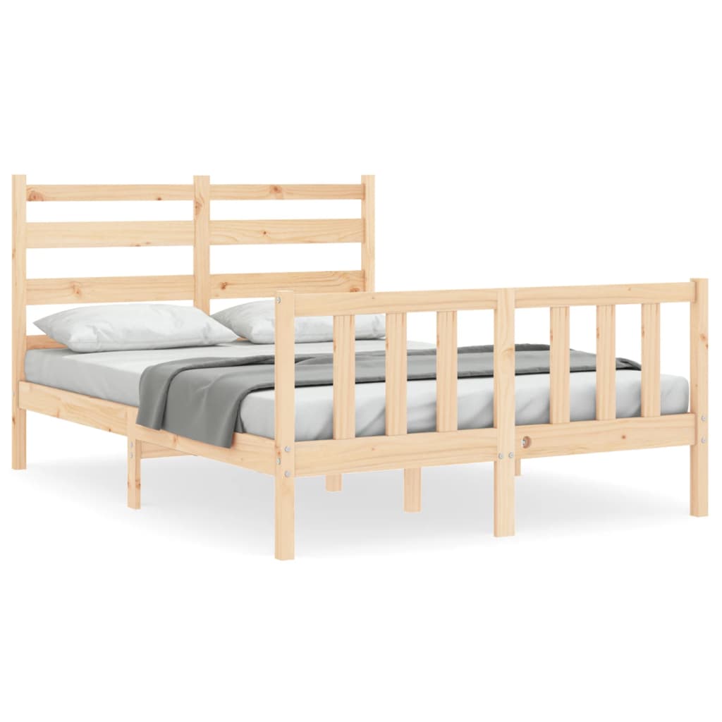 Cadre de lit sans matelas 140x200 cm bois massif de pin - XIOS