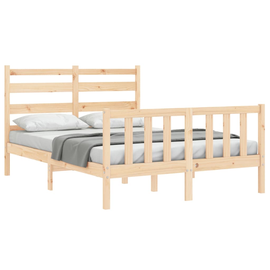 Cadre de lit sans matelas 140x200 cm bois massif de pin - XIOS