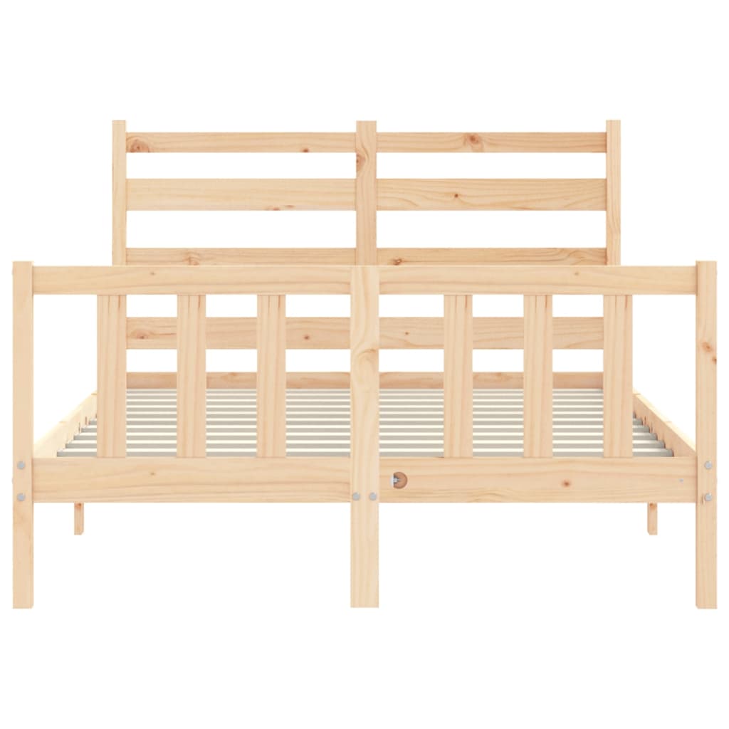 Cadre de lit sans matelas 140x200 cm bois massif de pin - XIOS
