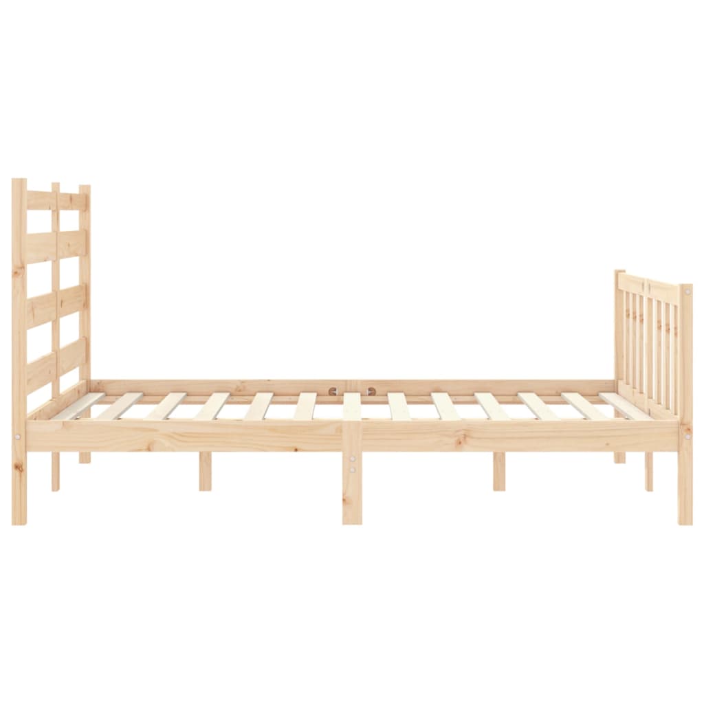 Cadre de lit sans matelas 140x200 cm bois massif de pin - XIOS