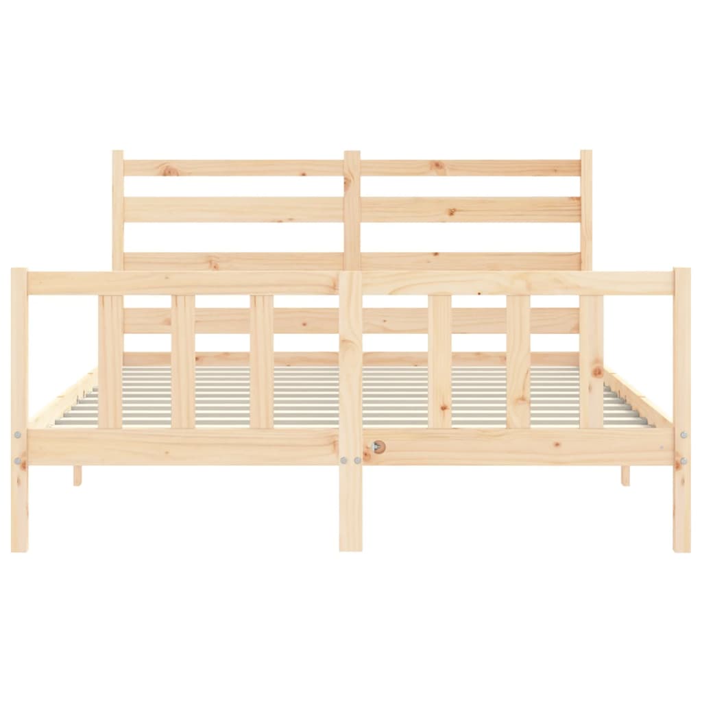 Cadre de lit sans matelas 160x200 cm bois massif de pin - XIOS
