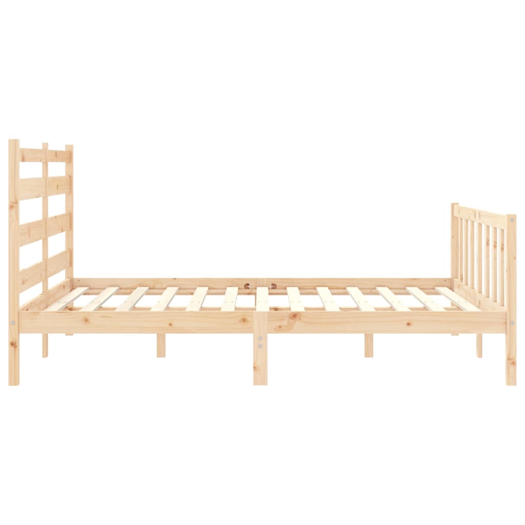 Cadre de lit sans matelas 160x200 cm bois massif de pin - XIOS