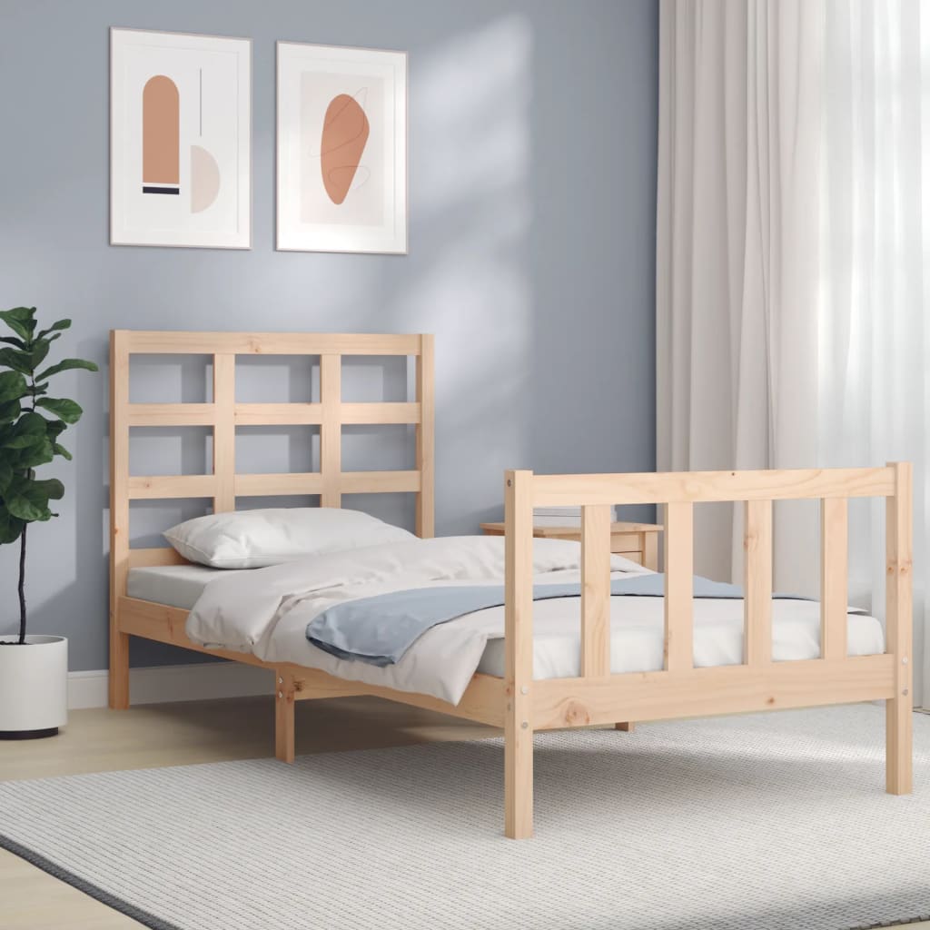 Cadre de lit sans matelas bois de pin massif - XIOS