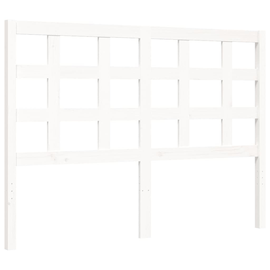 Cadre de lit sans matelas blanc 120x200 cm bois de pin massif - XIOS