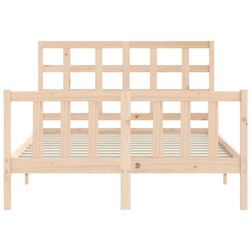 Cadre de lit sans matelas 140x200 cm bois massif de pin - XIOS