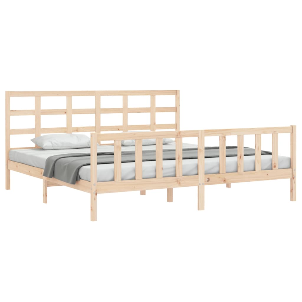 Cadre de lit sans matelas 160x200 cm bois massif de pin - XIOS