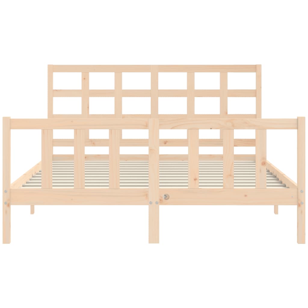Cadre de lit sans matelas 160x200 cm bois massif de pin - XIOS