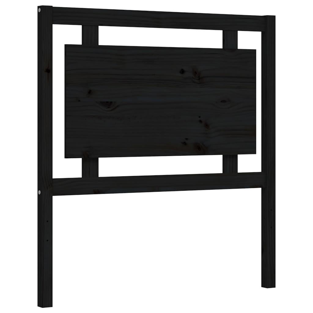 Cadre de lit sans matelas noir bois de pin massif - XIOS