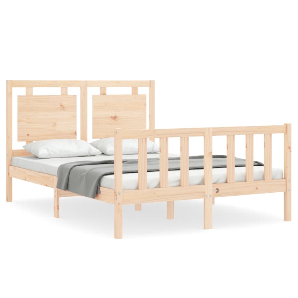 Cadre de lit sans matelas 140x190 cm bois de pin massif - XIOS