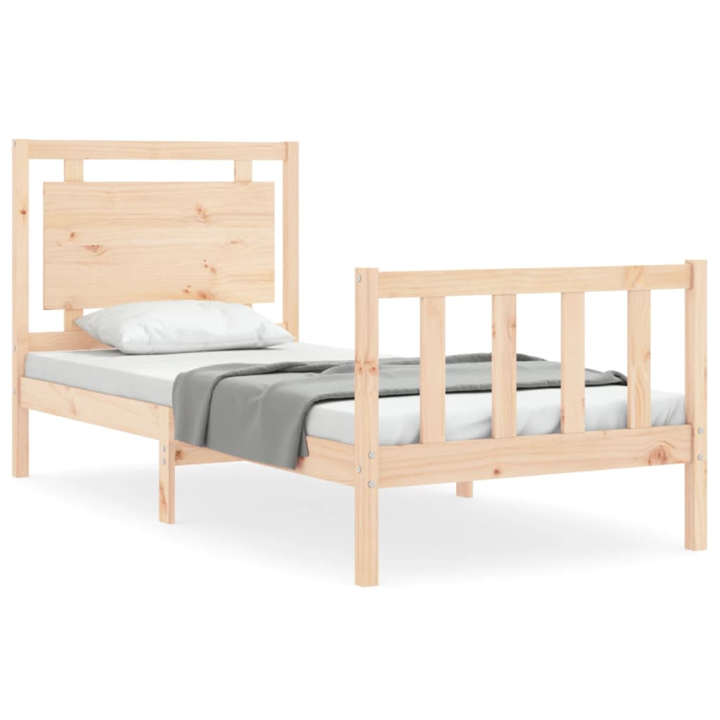 Cadre de lit sans matelas 100x200 cm bois massif de pin - XIOS