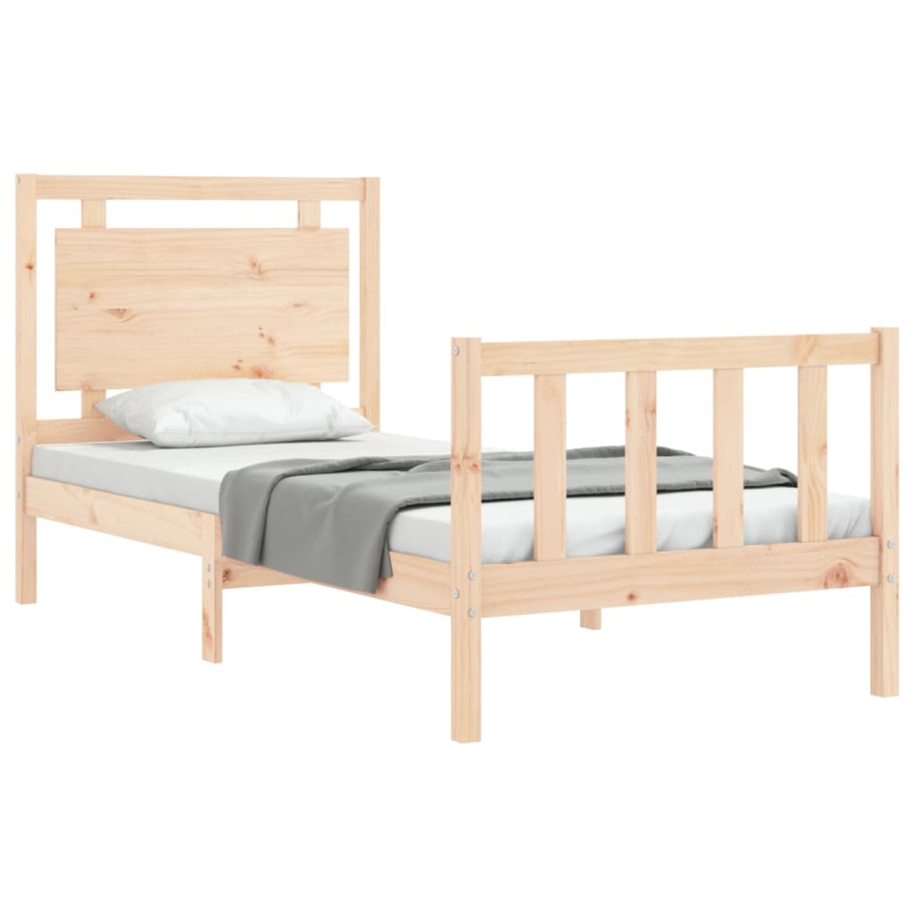 Cadre de lit sans matelas 100x200 cm bois massif de pin - XIOS