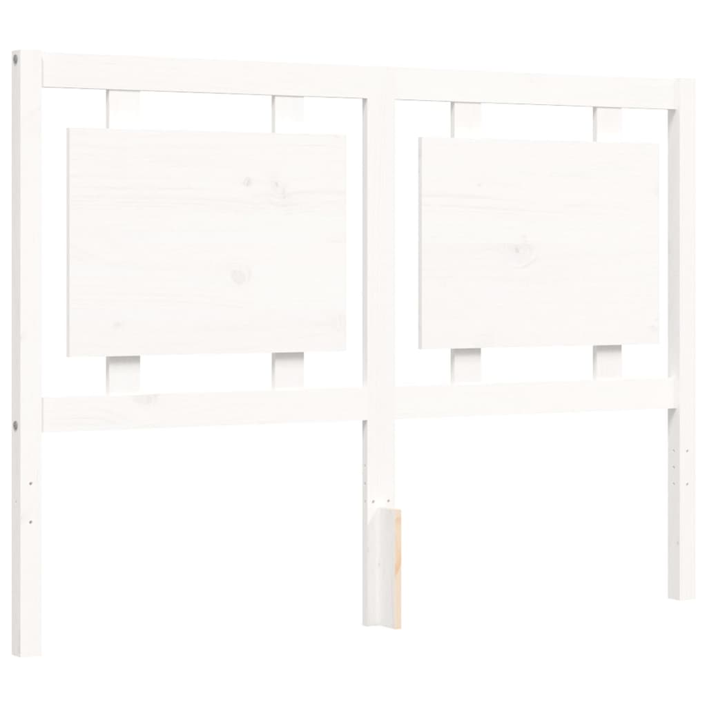 Cadre de lit sans matelas blanc 120x200 cm bois de pin massif - XIOS