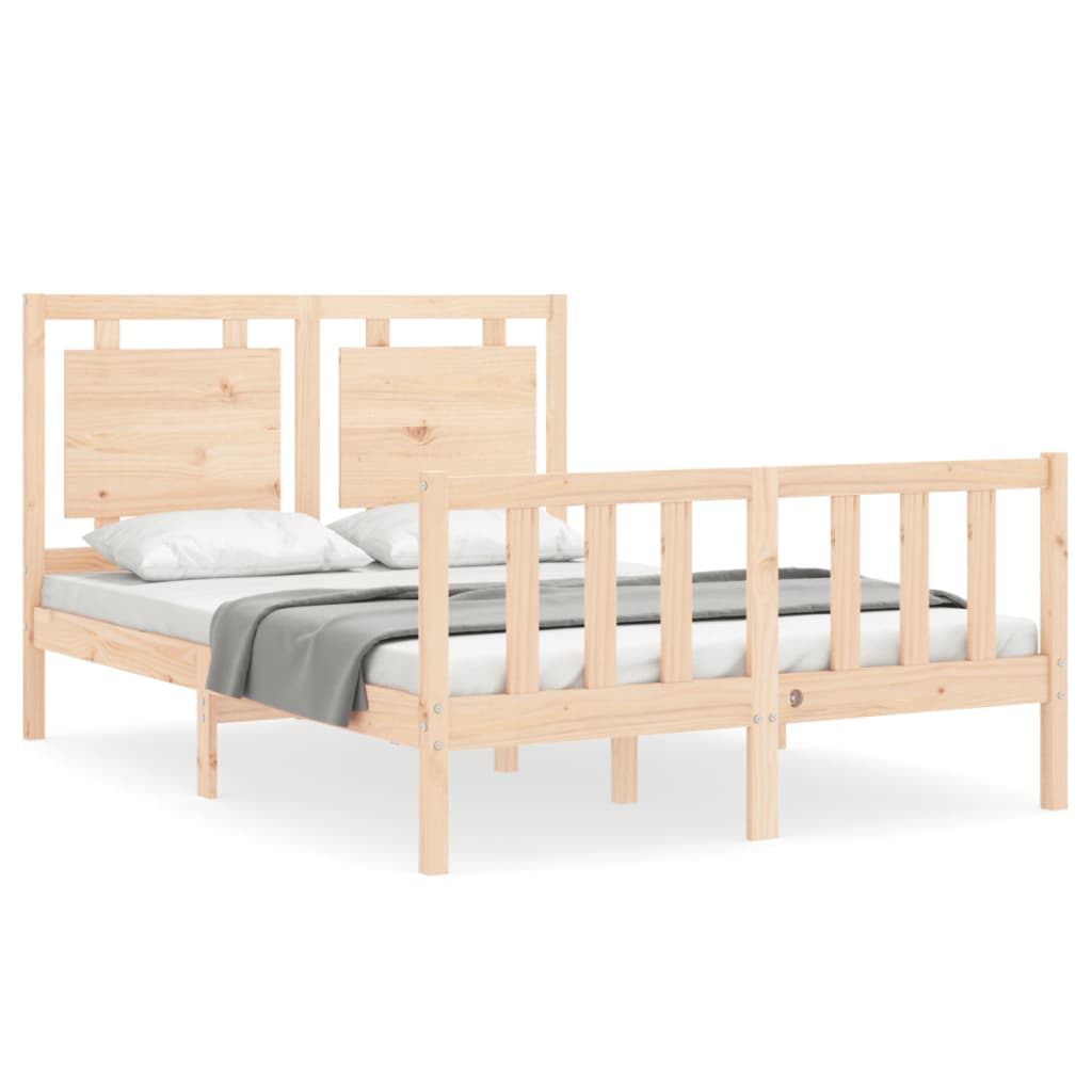 Cadre de lit sans matelas 140x200 cm bois massif de pin - XIOS